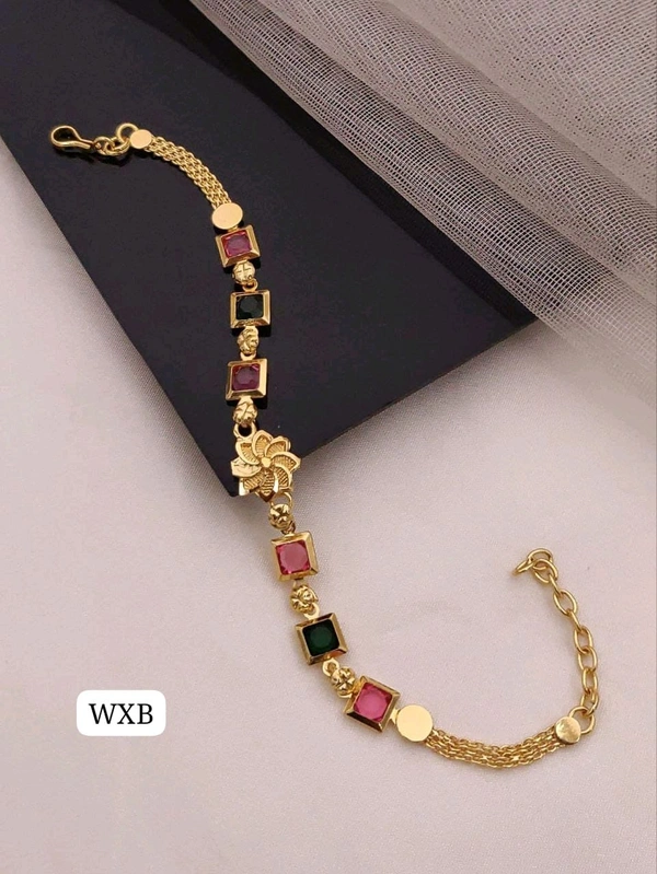 Kanaf π KANAF Fancy Multi AD Casting Bracelet | Micro Gold Plating | Daily Wear π«