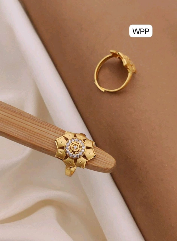 Kanaf π KANAF CZ AD Fancy Adjustable Ring | 1 Gram Forming Gold Plating | Daily Wear | Free Size π