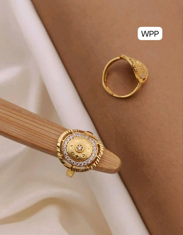 Kanaf π KANAF CZ AD Fancy Adjustable Ring | 1 Gram Forming Gold Plating | Daily Wear | Free Size π