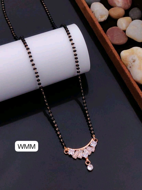 Kanaf 💖 KANAF Rose Gold MS Dokiyaa | Elegant Stone Bar Design | Micro Rose Gold Polish | Modern Daily Wear Mangalsutra 💖