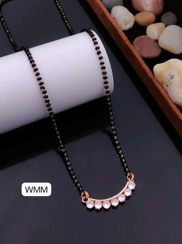 Kanaf 💖 KANAF Rose Gold Mangalsutra Dokiyaa | Elegant CZ Stone Design | Premium Finish | Daily Wear | Lightweight Traditional Jewellery 💖