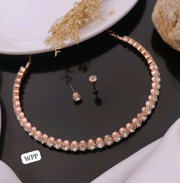 Kanaf π KANAF DI Necklace Set β Fitting Stone (Rose Gold Finish) π