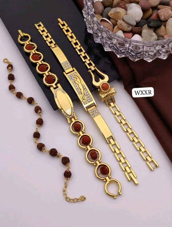 Kanaf ๐๏ธ KANAF Rudraksha Shiv Bracelet 4-Piece Combo Set ๐๏ธ