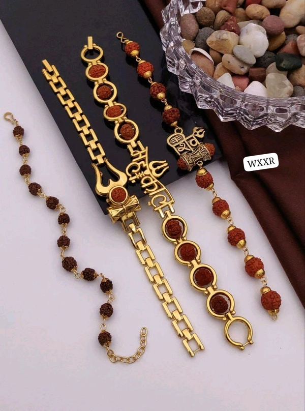 Kanaf ποΈ KANAF Rudraksha Shiv Bracelet 4-Piece Combo Set ποΈ