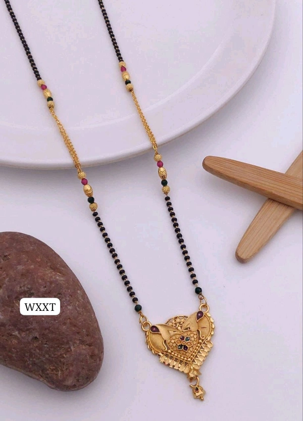 Kanaf 💫 KANAF Fancy 1 Gram Forming Mangalsutra | MS Brass Direct Forming Gold Plated | 18" Daily Wear Traditional Design