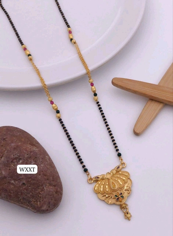 Kanaf 💫 KANAF Fancy 1 Gram Forming Mangalsutra | MS Brass Direct Forming Gold Plated | 18" Traditional Daily Wear Design