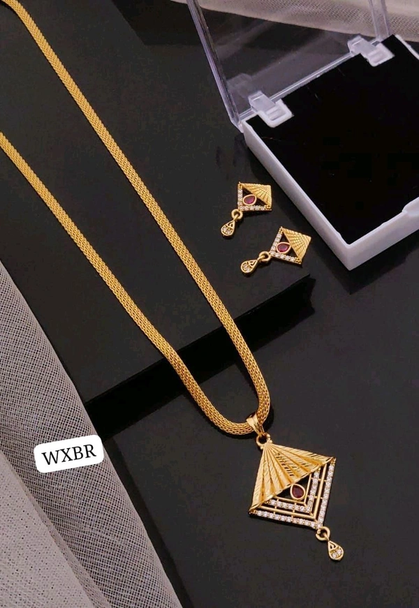 Kanaf π« KANAF AD Pendant Set | Stylish Kite Shape Design with 18β Gope Chain | Micro Gold Plating | Daily Wear