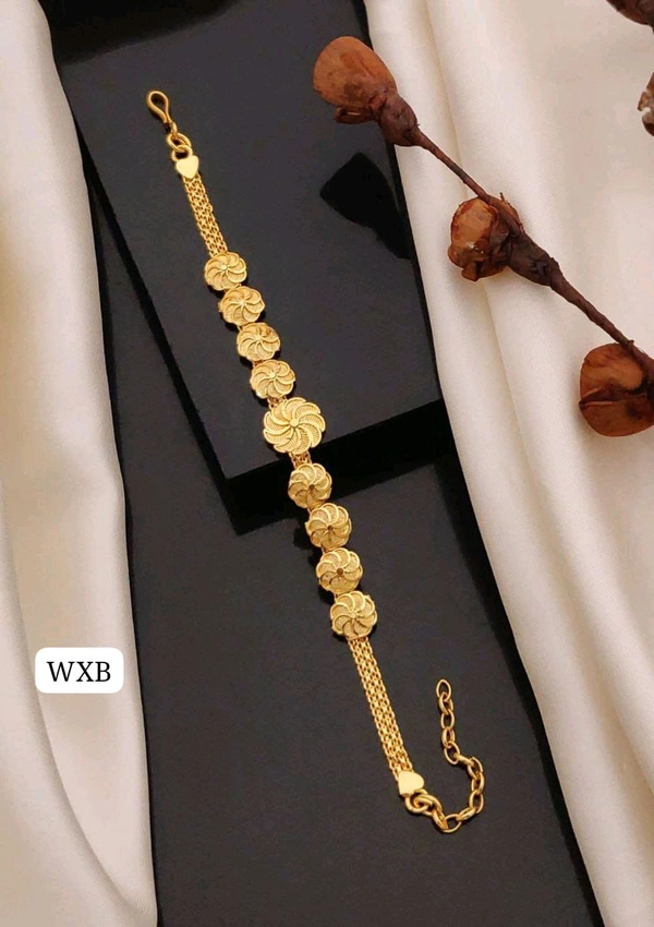 Kanaf ๐ซ KANAF Fancy Ladies Bracelet | Sunflower Design | Brass | Micro Gold Plating | Daily Wear | Adjustable Size