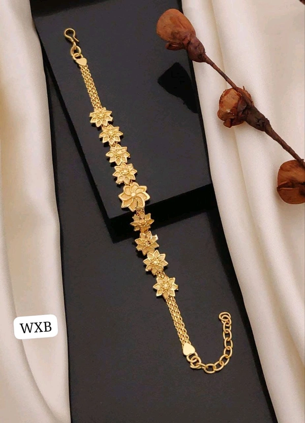 Kanaf 💫 KANAF Fancy Ladies Bracelet | Sunflower Design | Brass | Micro Gold Plating | Daily Wear | Free Adjustable Size