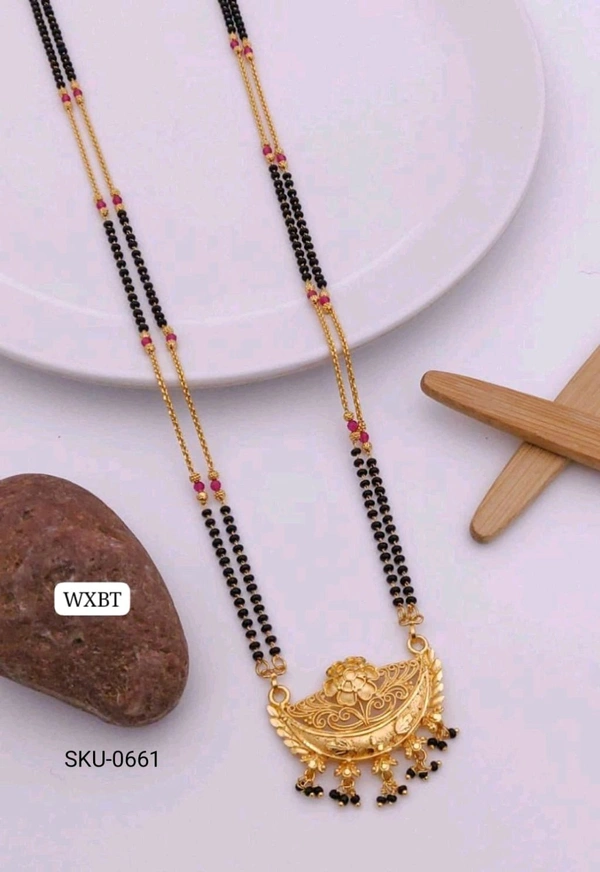 π« KANAF Fancy Hydro Crystal Methi Kiriya Mangalpot | 2-Line 36β | Brass Micro Gold Plating | Daily Wear Traditional Necklace with Fancy MS Pendant / Fancy Vati Design