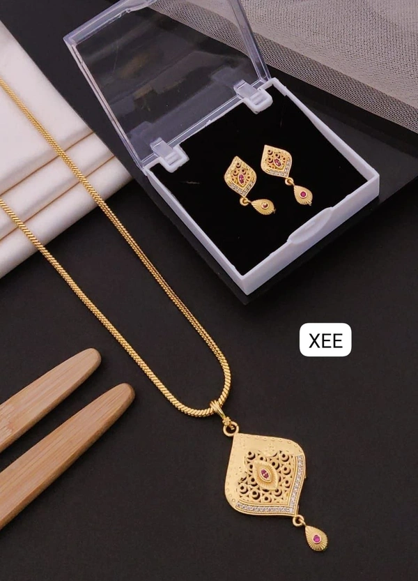 Kanaf 💫 KANAF CZ AD 1 Gram Forming Pendant Tops Set | Micro Gold Plating | Daily Wear | Elegant Traditional Design