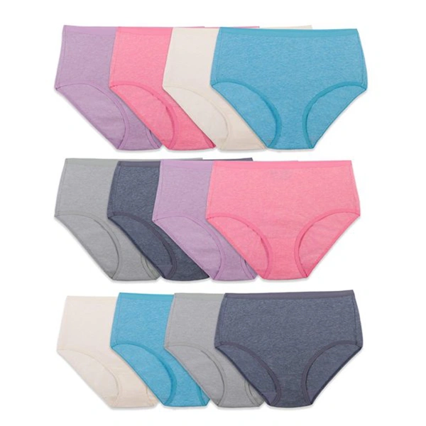 InnerFeel 10 Pack Cotton Comfort everyday Panties - M, Red
