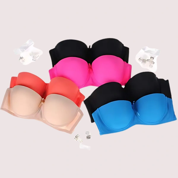InnerFeel 2 pack demi cup padded wired push up bra - 32B, Assorted