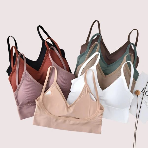 InnerFeel 2 Pack Medium impact padded Sports bra - 32B, Assorted