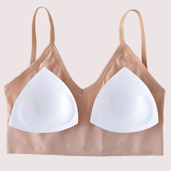 InnerFeel 2 Pack Medium impact padded Sports bra - 32B, Assorted