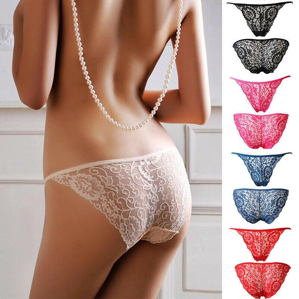 InnerFeel 2 pack Sexy Womens Signature Lace Bikini panties - L, Assorted