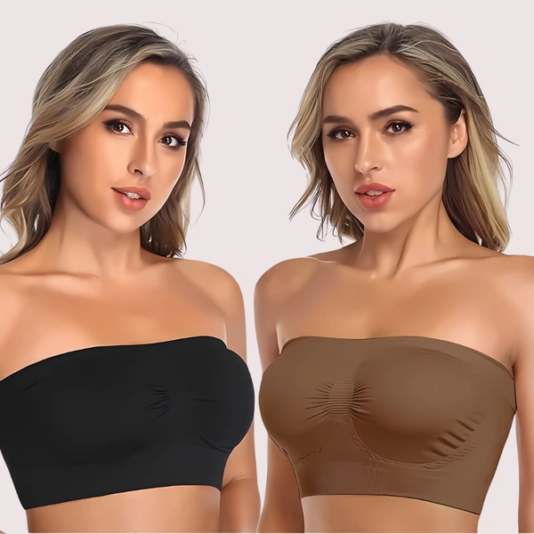 InnerFeel 2-Pack of Non-Padded Strapless Tube Bras - Assorted, 32B