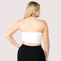 InnerFeel 2-Pack Tube Bandeau Bra Tops for Women - 30, Off White