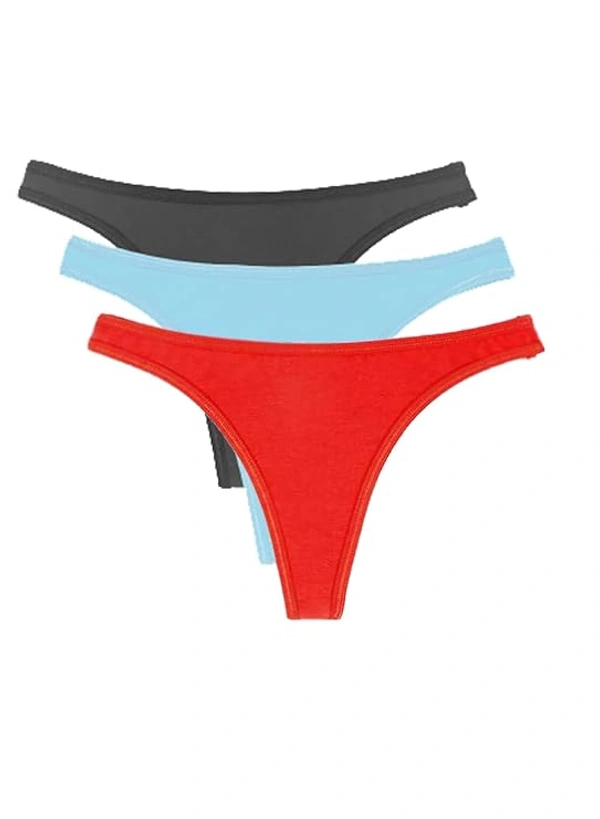 InnerFeel 3-Pack Women's Everyday Thong Panty Set - M, Assorted