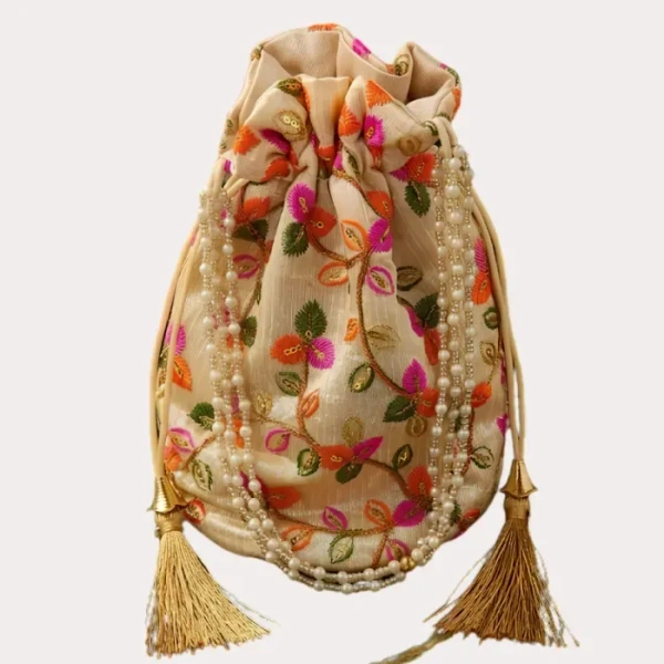 Inner Feel RoyalBloom Embroidered Potli Bag for Women