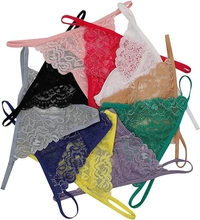 InnerFeel 4-Pack Lace G-Strings for Everyday Luxury - L, Assorted