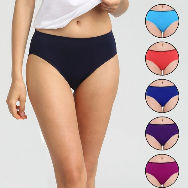 InnerFeel 5 Pack Comort waistband Hipster Panties Pack - M, Assorted