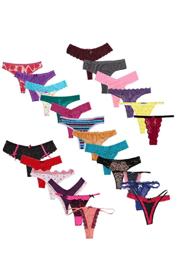 InnerFeel 5 pack sexy thong Variety Pack - M, Assorted