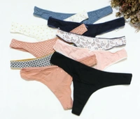 InnerFeel 6 pack pure cotton multicolor thong panties - XXL, Assorted