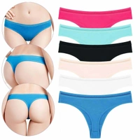 InnerFeel 6 PACK PURE COTTON THONG PANTIES - XXL, Assorted