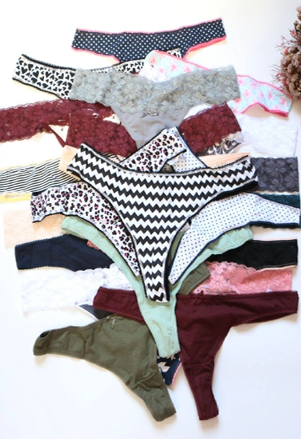 InnerFeel 7 Pack Sexy thong Panties Variety Pack - L, Assorted