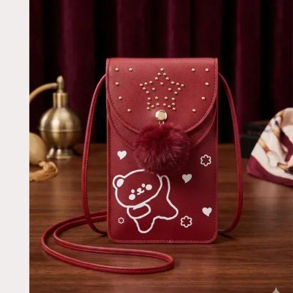 Inner Feel Ruby Star Pom-Pom Mobile Sling Bag