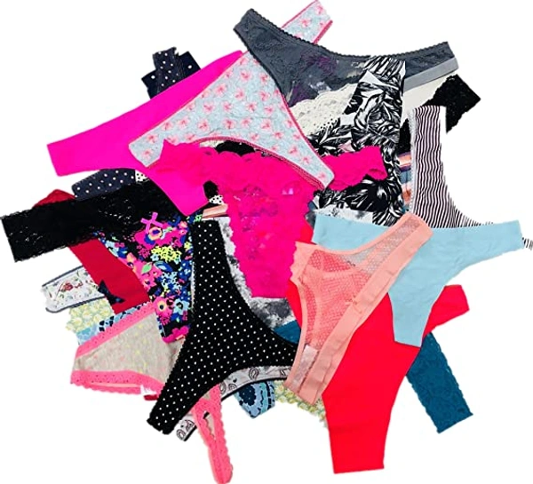 InnerFeel 7-Pack of Stylish Thongs in Assorted Designs - M, Assorted