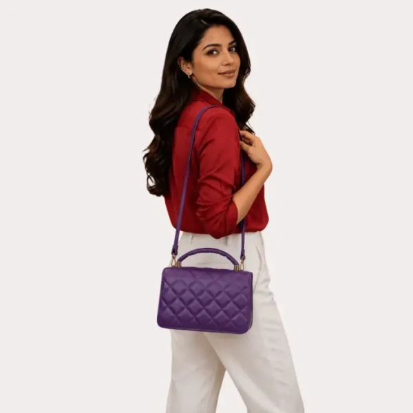 Inner Feel Royal Amethyst Quilted Luxe Handbag