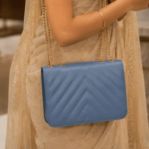 Inner Feel SkyLuxe Chevron Blue Sling Bag for Women