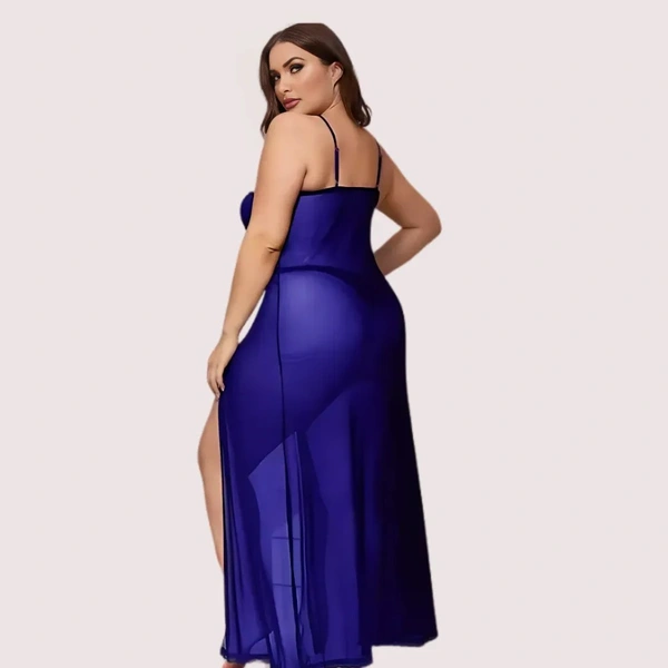 InnerFeel Azure Bloom Women's Blue Babydoll Set - XL, As Per Product Image
