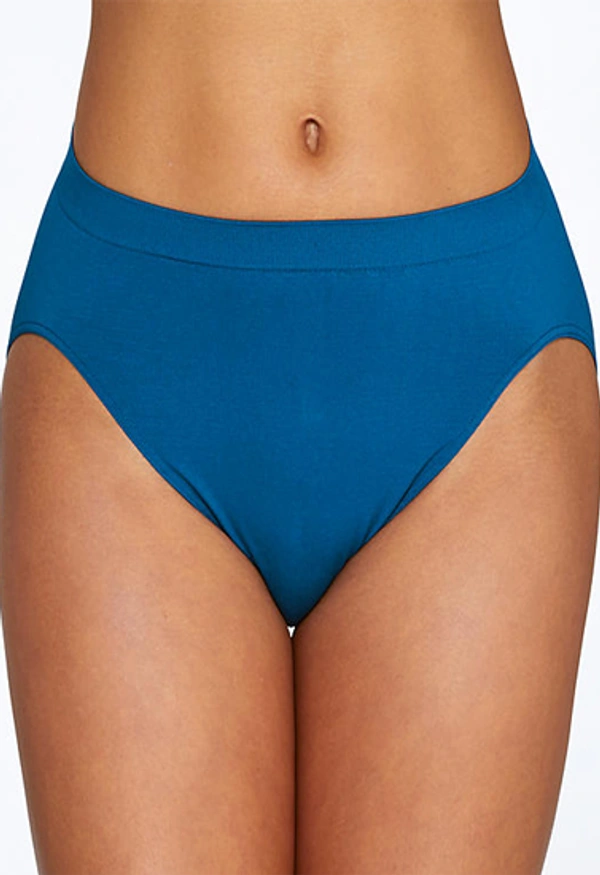 InnerFeel Beauty 5-Pack Soft Elastic Plus Size Panties+ 1 Free Bra - L, Assorted, 42