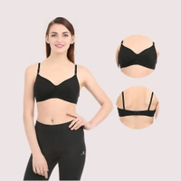 InnerFeel Black Non Wired Padded Bra - Black, 32B