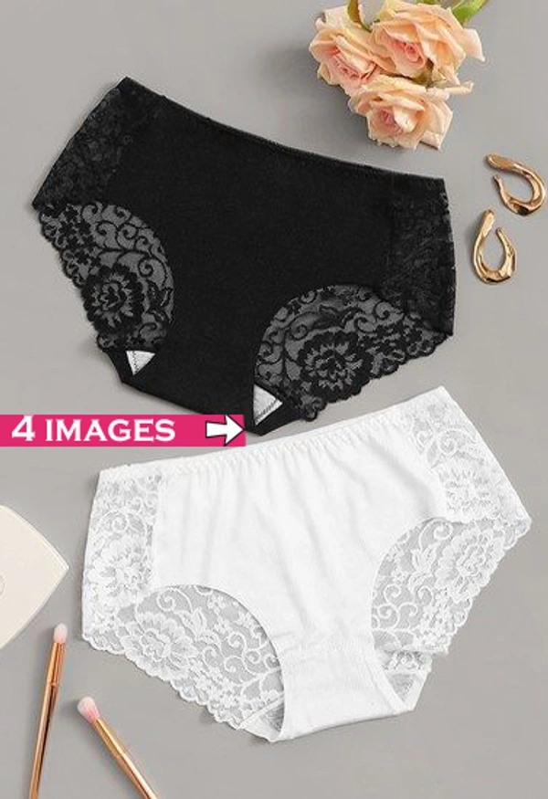 InnerFeel Black & White Value Pack Of 2 Lace Brief