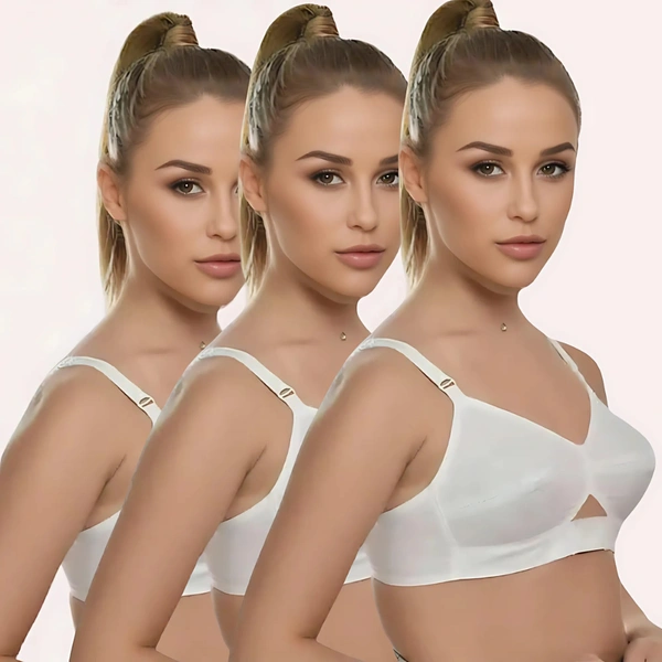 InnerFeel BreezeLite Cotton Bra – 3 Pack Summer Essential - 30 B