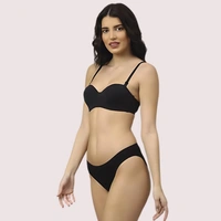 InnerFeel Casual Cotton Comfort Bra Panty Set (2 pack) - 34, assorted