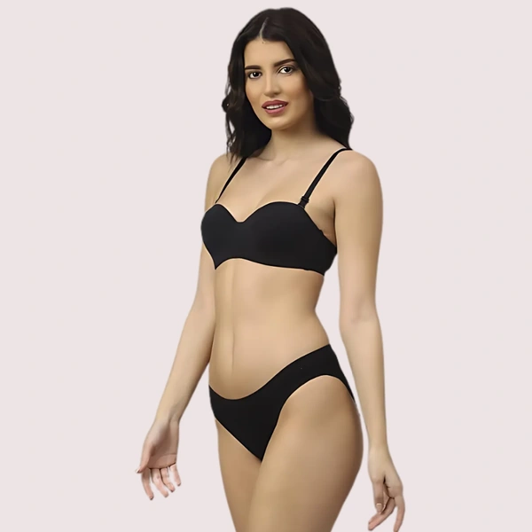InnerFeel Casual Cotton Comfort Bra Panty Set (2 pack) - 34, assorted