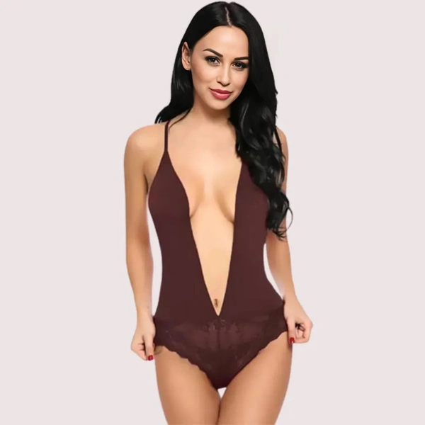 InnerFeel Chic and Comfy Sheer Nightwear Bodysuit