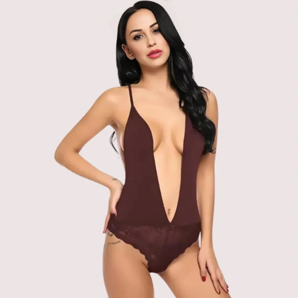 InnerFeel Chic and Comfy Sheer Nightwear Bodysuit