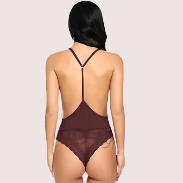 InnerFeel Chic and Comfy Sheer Nightwear Bodysuit