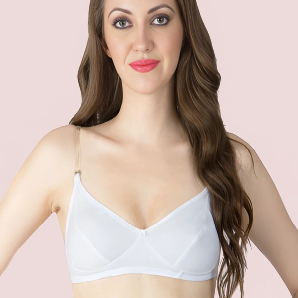 InnerFeel Classic White Transparent Strap Bra - 32