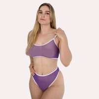 InnerFeel Clear Elegance Transparent Bra & Thong Set - XL, Black