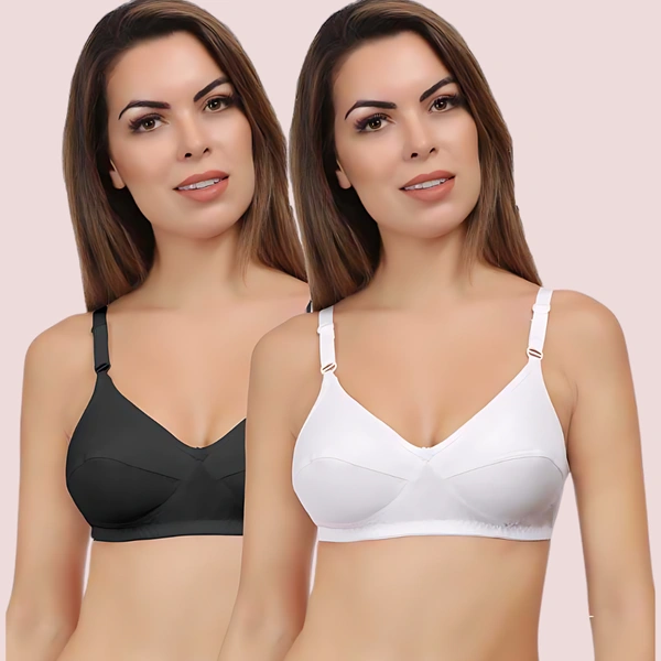 InnerFeel Clearance sale Pack of 10 cotton summer bras - 34 B, Assorted