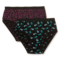 InnerFeel Comfy Plus Size Daily Wear Cotton Panties-2 + 1 Free Bra - XXL, Assorted, 44