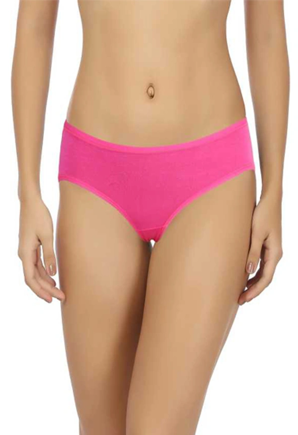 InnerFeel Comfy Snazzy Way Beauty Organic Plus Size Pure Magenta Cotton Panties(Pkt of 2)