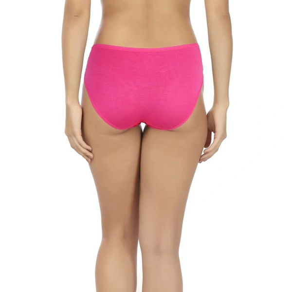 InnerFeel Comfy Snazzy Way Beauty Organic Plus Size Pure Magenta Cotton Panties(Pkt of 2)